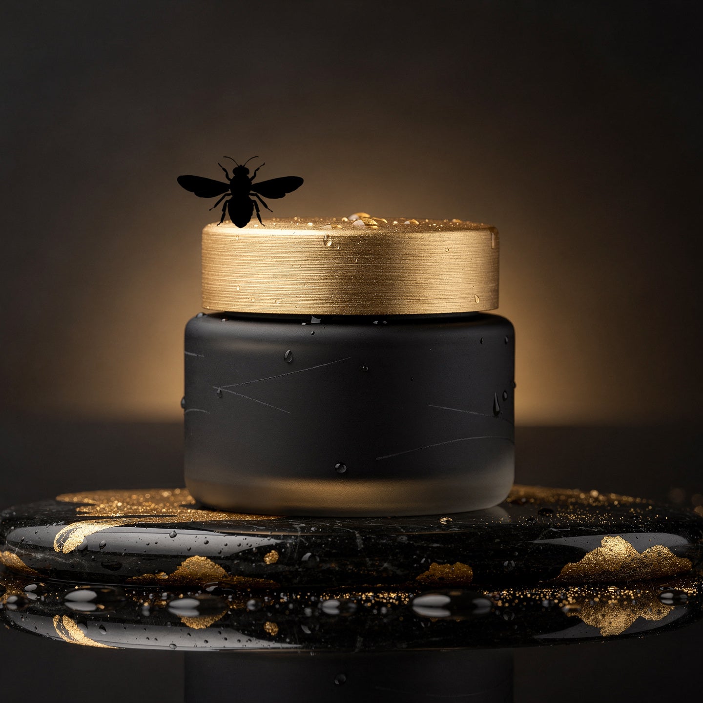 Tarro premium ÁUREA contorno de ojos negro y dorado