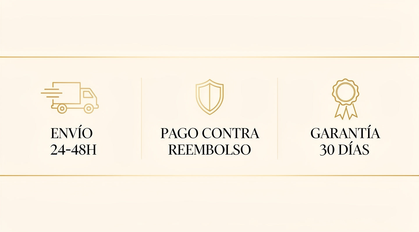 Envío 24-48h, pago contra reembolso y garantía de 30 días