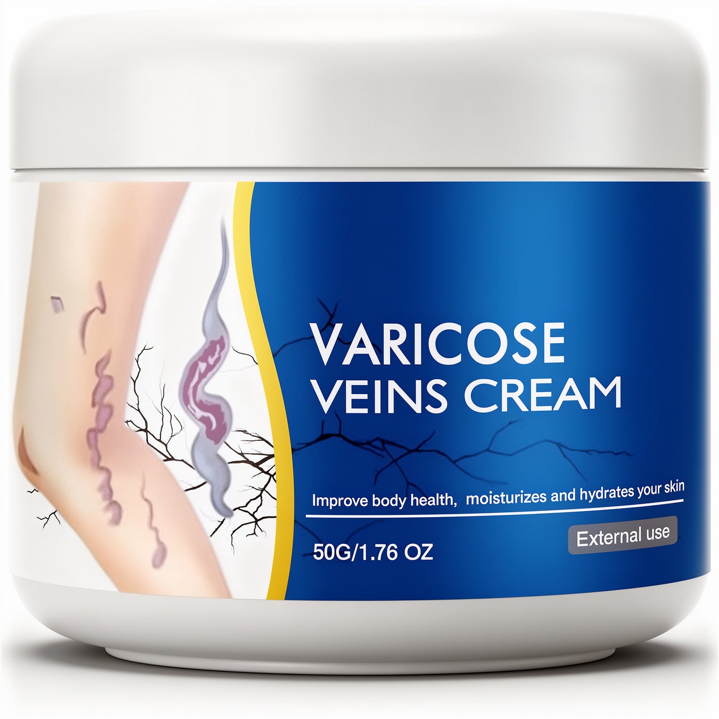 ÁUREA crema de cuidado para piernas 50 g — bote sobre fondo blanco