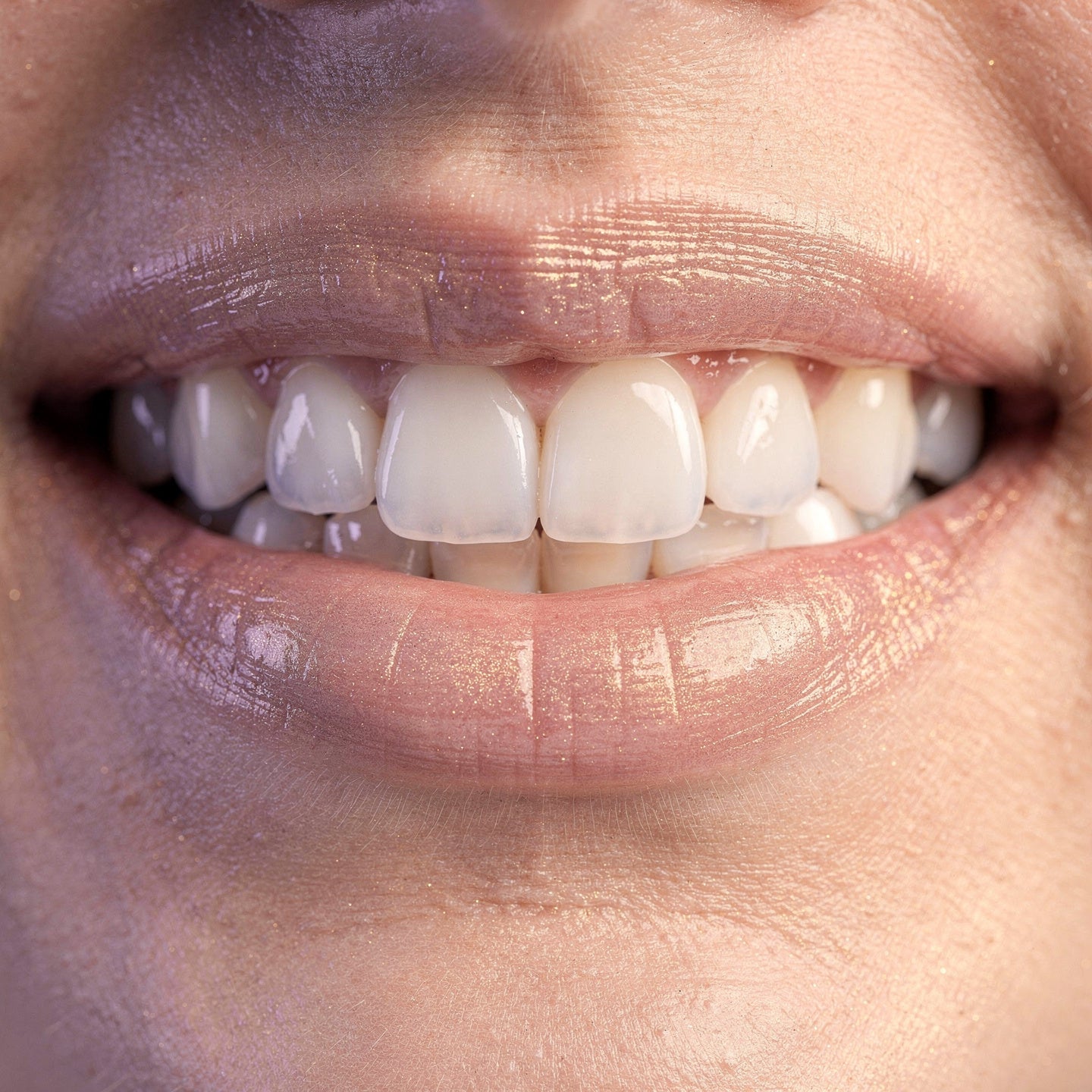 Primer plano de una sonrisa blanca y radiante