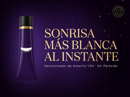 ÁUREA V34 Blanqueador Dental neutralizador de amarillo - banner