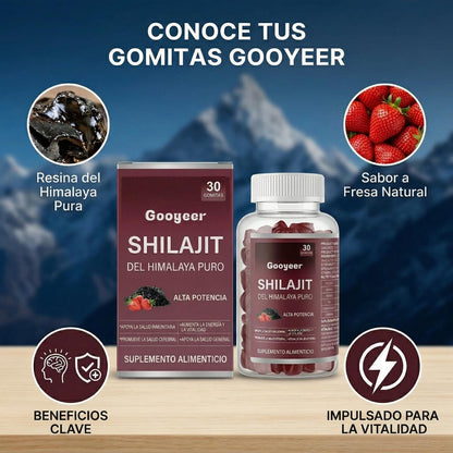 Gomitas de Shilajit del Himalaya — Energía, Vitalidad y Enfoque Mental | 30 Gominolas